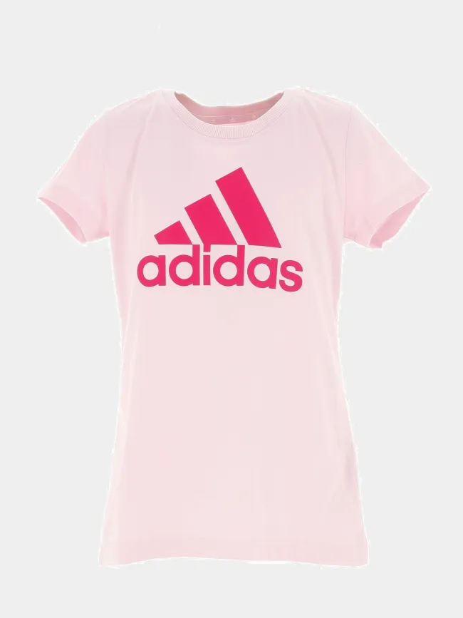 T-shirt manches courtes rose fille - Adidas | wimod