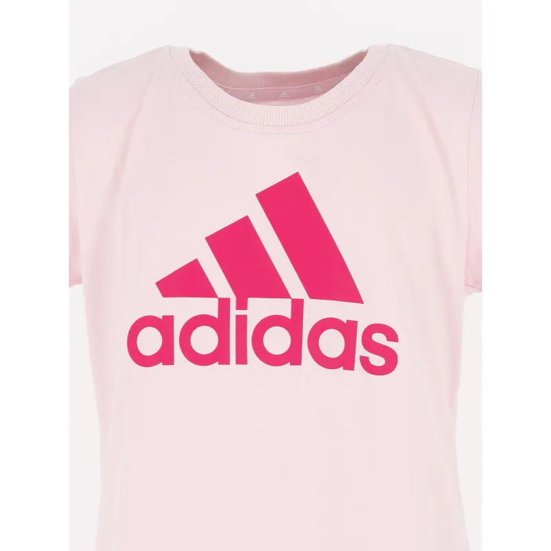 T-shirt manches courtes rose fille - Adidas | wimod