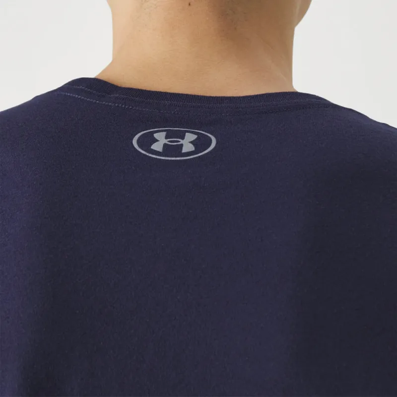 T-SHIRT MANCHES COURTES UNDER ARMOUR FOUNDATION BLEU MARINE