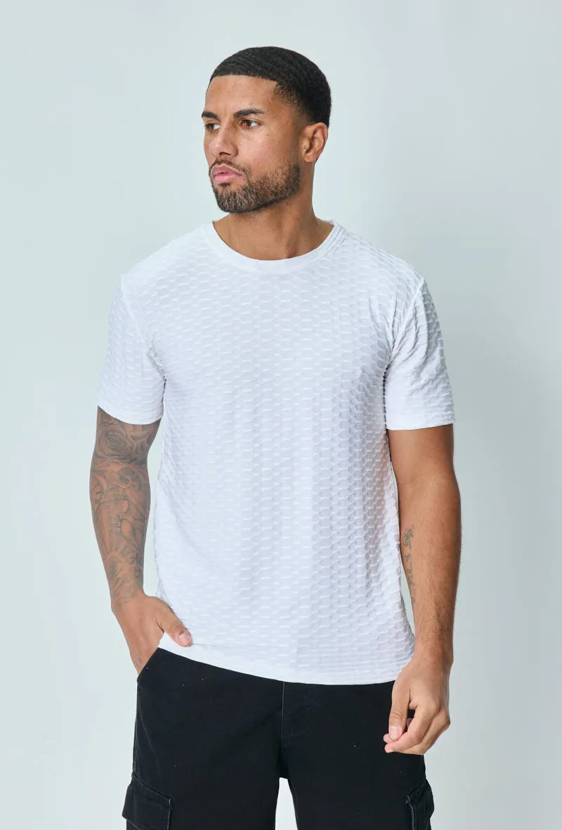 T-shirt manches courtes uni texturé