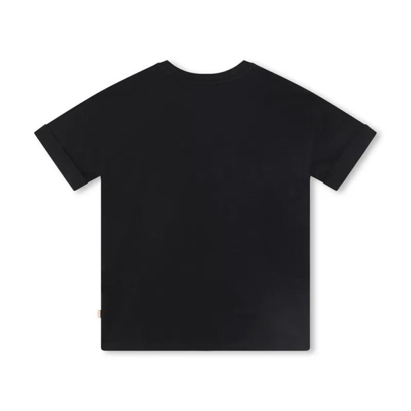 T-SHIRT NOIR BOSS ENFANT MANCHES COURTES