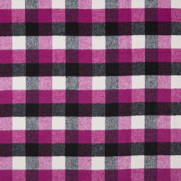 Tissu manteau en laine vierge mélangée à carreaux – raisin