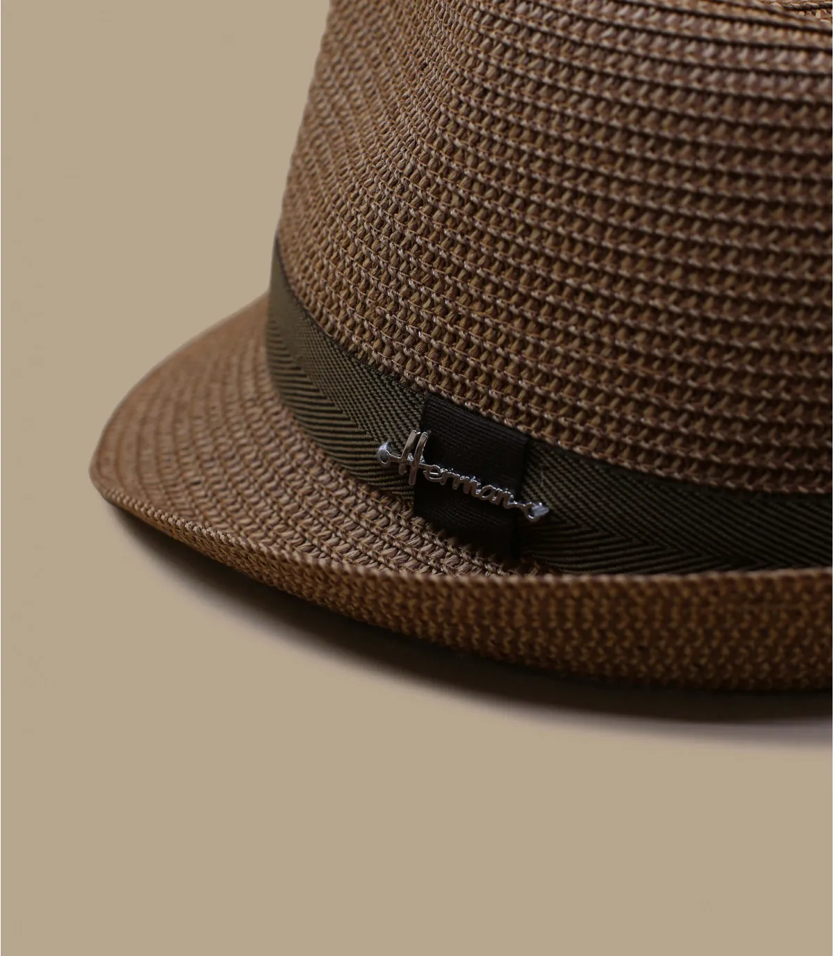 trilby paille marron - Don Pike brown par Herman Headwear : Headict