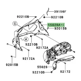 Tête de fourche peinte Kawasaki GTR 1400 (2010-2016) | Moto Shop 35