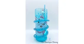 Verre Paille Marie Portrait Les Aristochats Disneyland Paris Disney plastique bleu