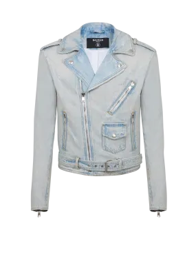 Veste biker en denim