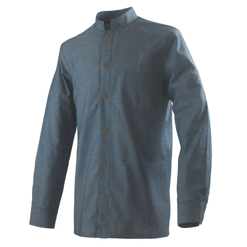 Veste de cuisine homme en chambray à manches longues ROBUR BOVI