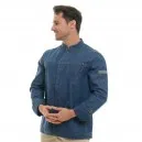 Veste de Cuisine Homme Manches Longues Harper Denim Délavé - ROBUR