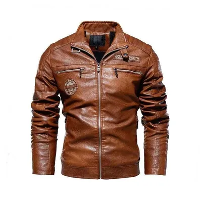 Veste en cuir homme Color my Skin Brown Light