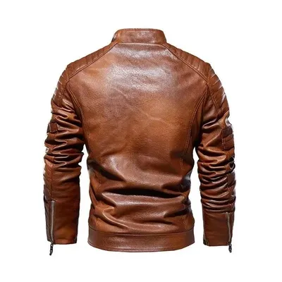 Veste en cuir homme Color my Skin Brown Light