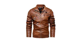 Veste en cuir homme Color my Skin Brown Light