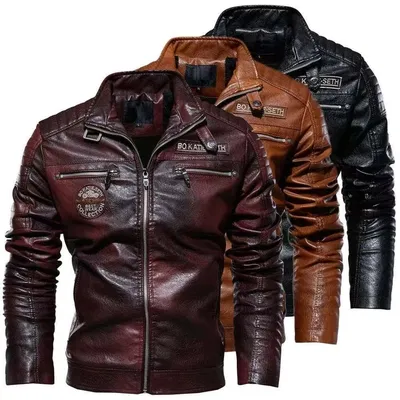 Veste en cuir homme Color my Skin Brown Light