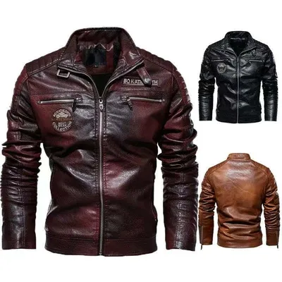 Veste en cuir homme Color my Skin Brown Light