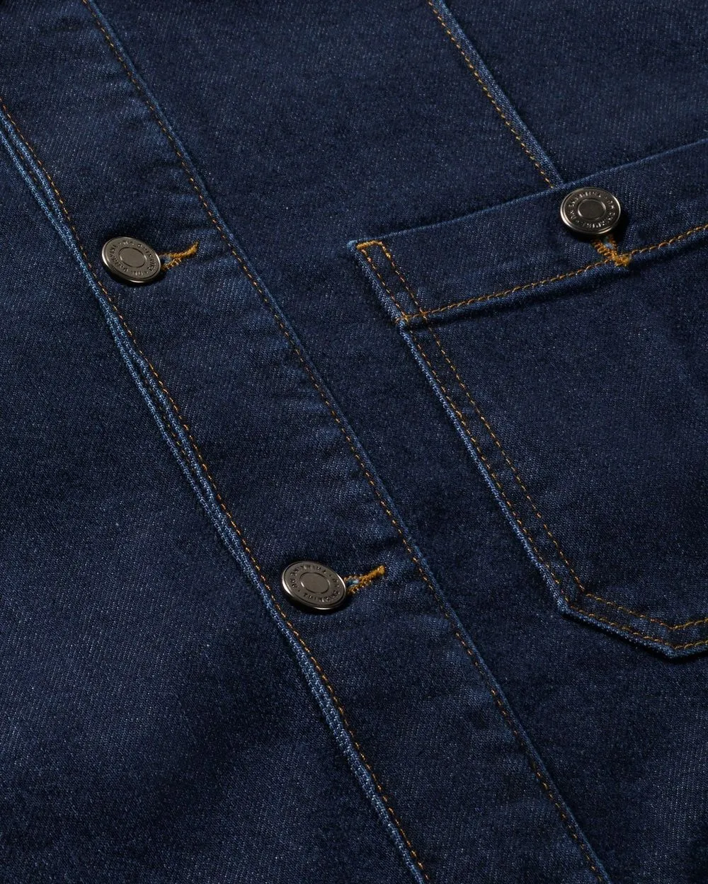 Veste en denim de coton bio | bleu "dark clean denim gus jacket" homme