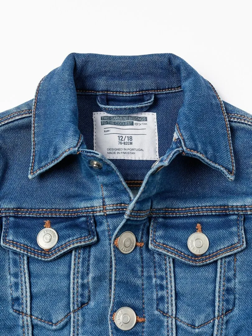 Veste en Denim de Coton Bébé Garçon  MAXI NATURE - Bleu