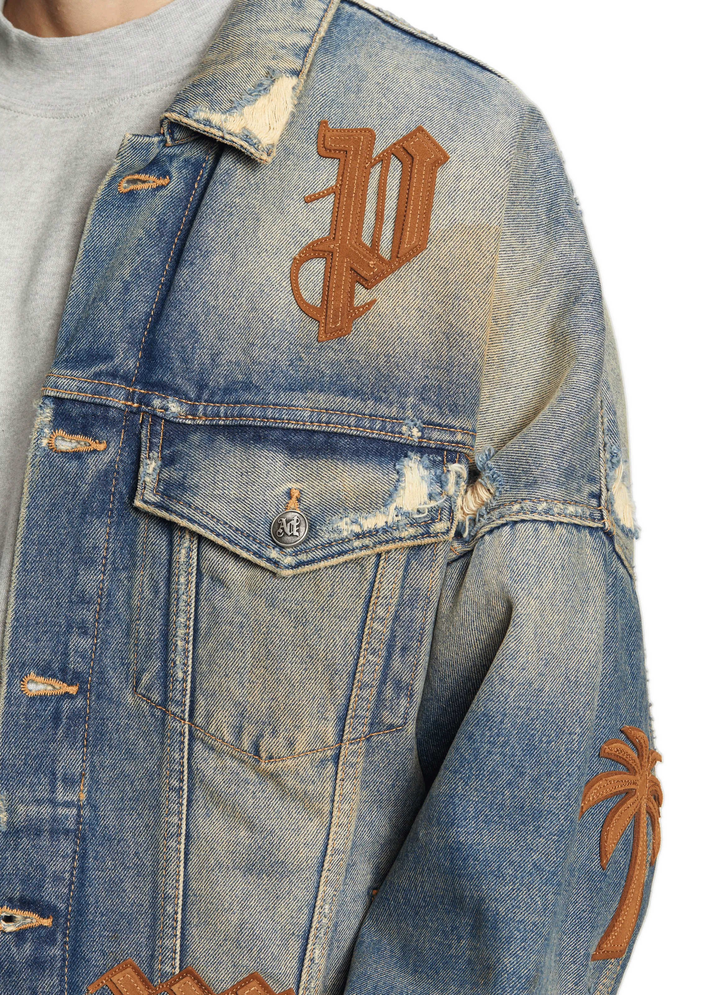 VESTE EN DENIM - PALM ANGELS pour HOMME | Printemps