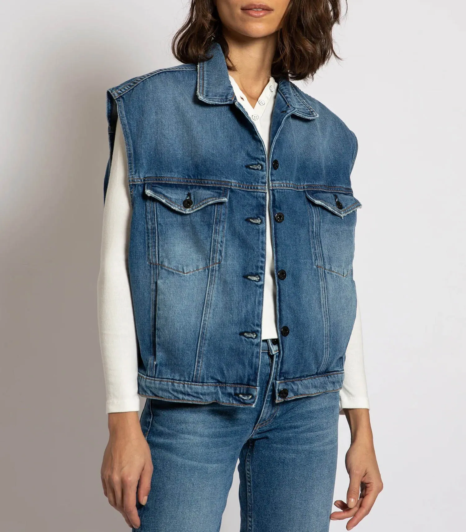 Veste en Denim Sans Manches Bogart ASKK NY - Jane de Boy