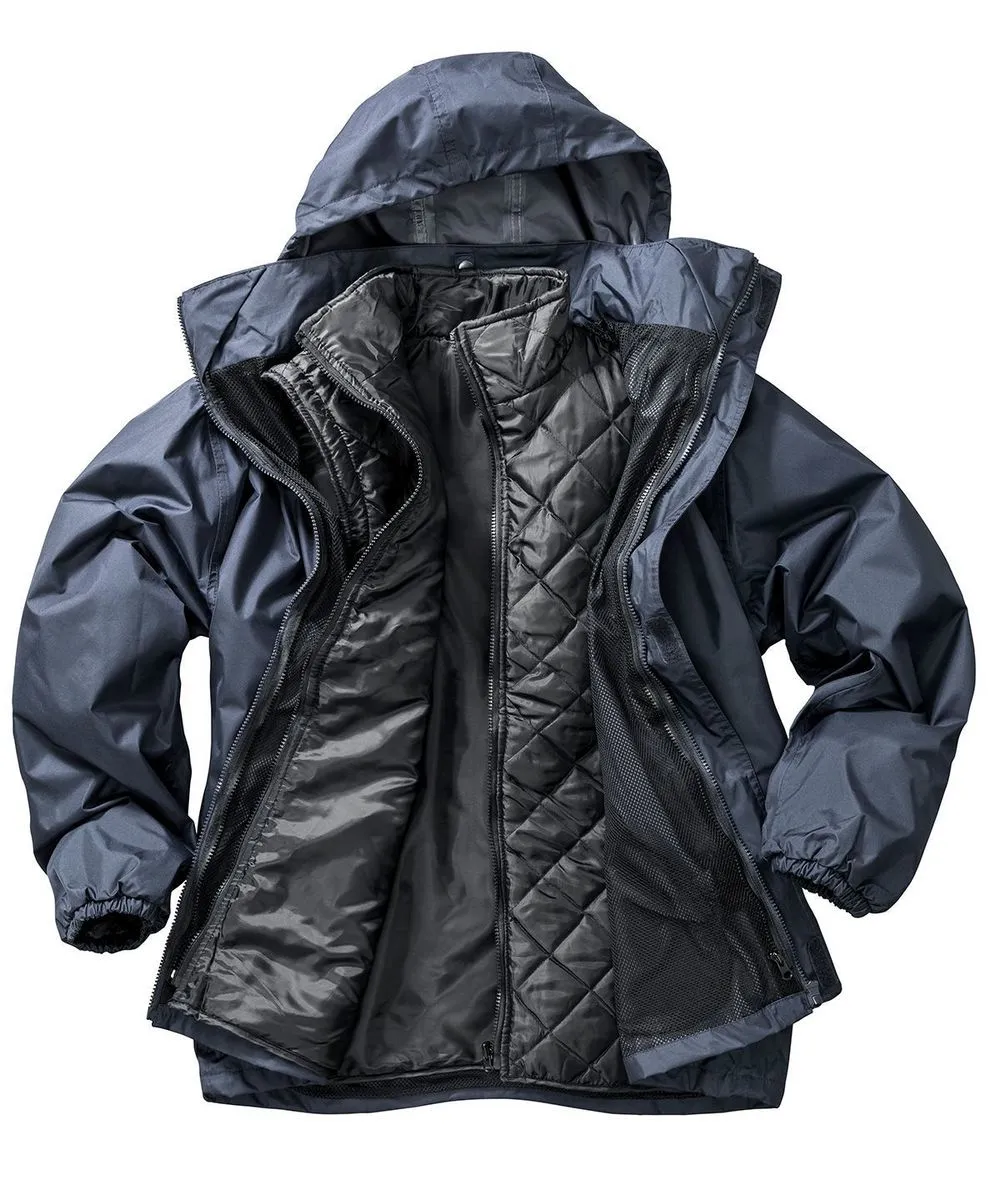 Veste imperméable 3 en 1 matelassé - Homme - R215X - bleu marine 