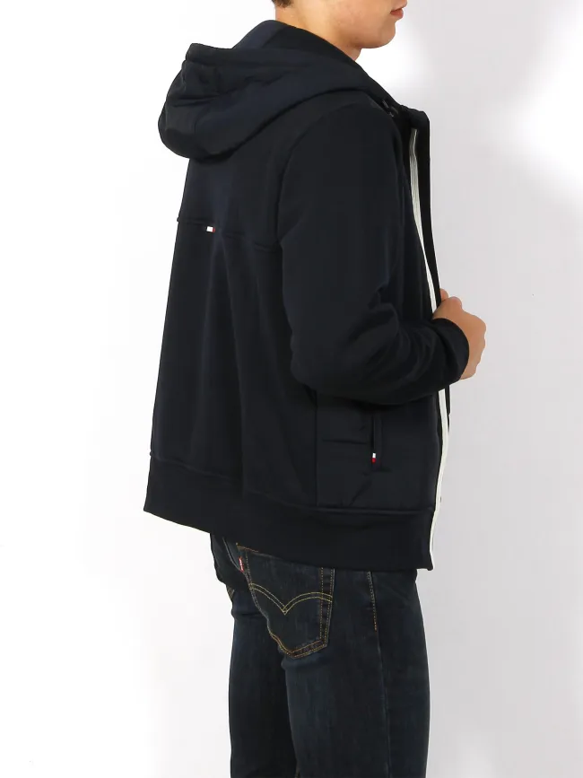 Veste mi-saison clean mix media bleu homme - Tommy Hilfiger | wimod