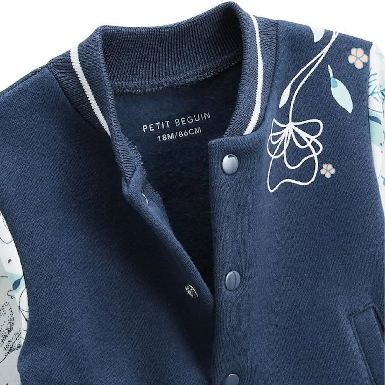 Veste teddy en molleton bébé fille Misscerise bleu - Petit Beguin