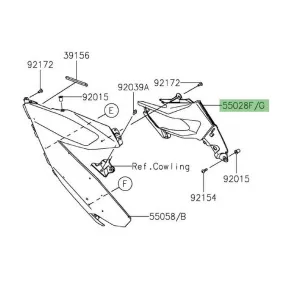 Évent flanc de carénage Kawasaki Ninja 400 (2018-2020) | Moto Shop 35